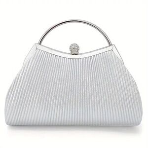 Glamorous Evening Handbag Silvery